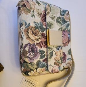 NEW Basic Editions Flowered Shoulder Handbag